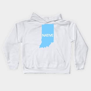 Indiana Native IN Blue Kids Hoodie